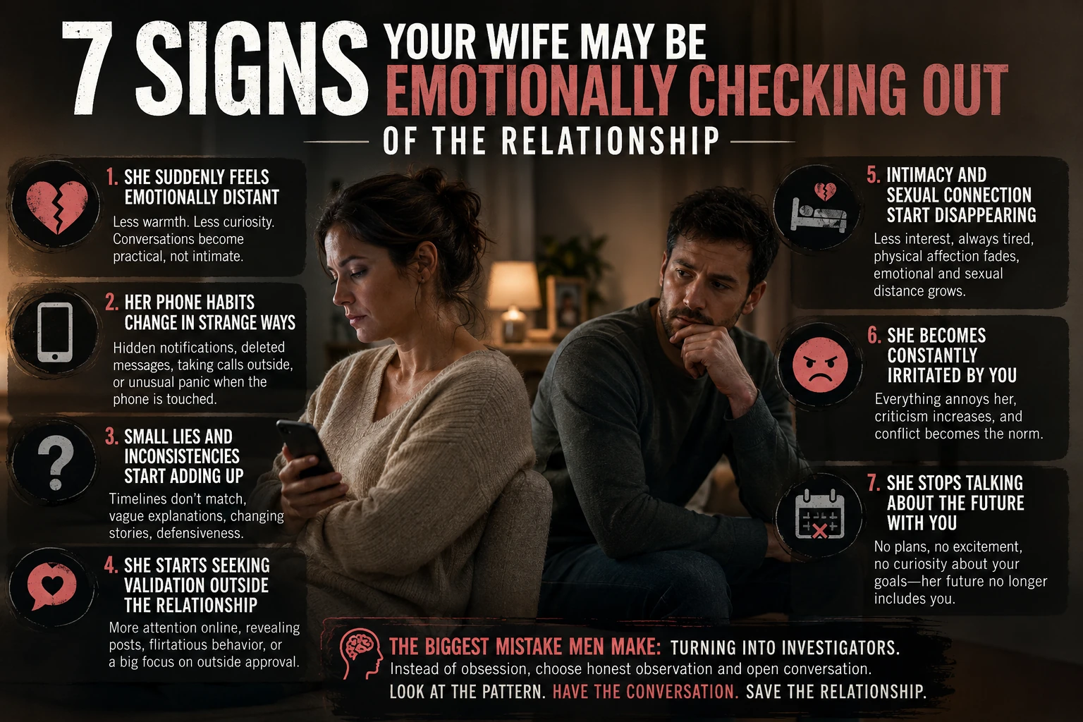 7 Signs Your Wife Is Emotionally Checking Out (And What It Really Means)